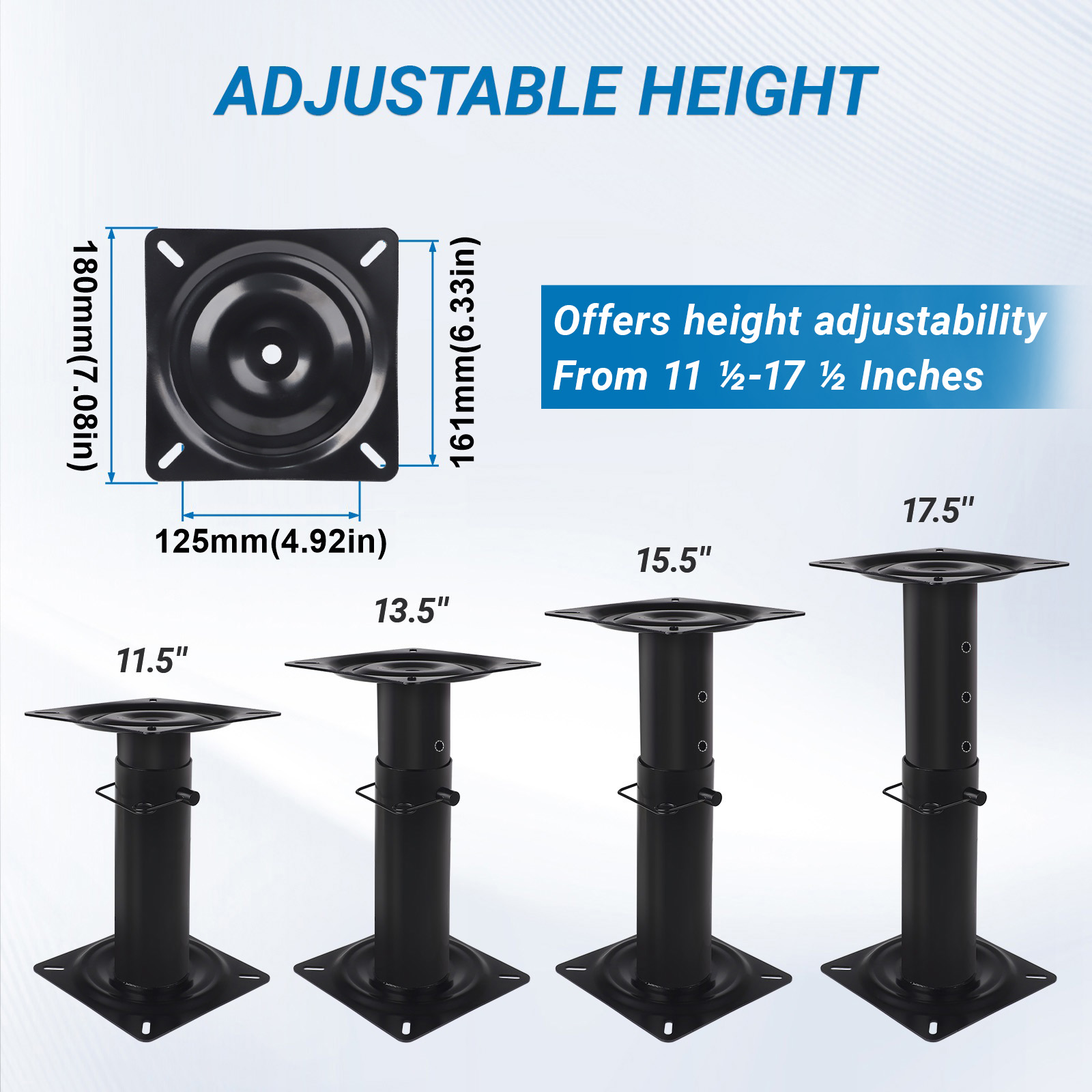 Boat Seat Pedestal Mount, Adju - Fishing Boat Steering Wheel 评论和价格