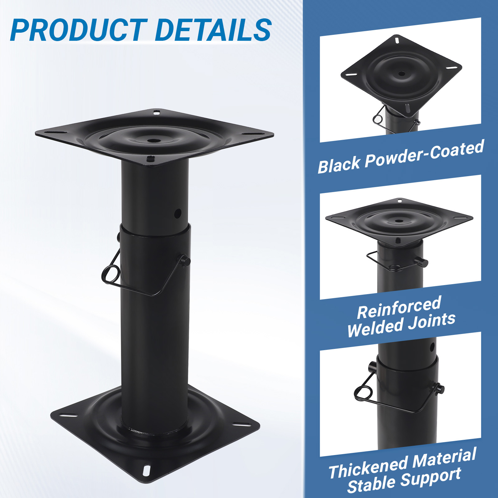 Boat Seat Pedestal Mount, Adju - Fishing Boat Steering Wheel 评论和价格