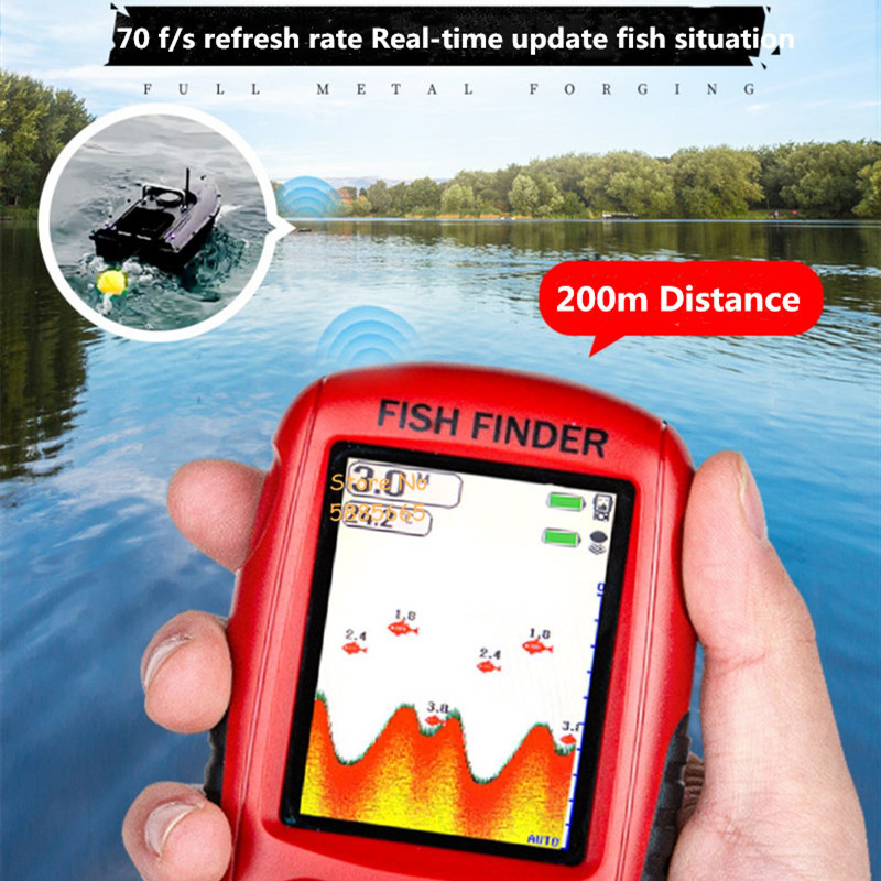 Smart Portable 50M Depth Sonar - Fishing Boat Depth Finder 评论和价格