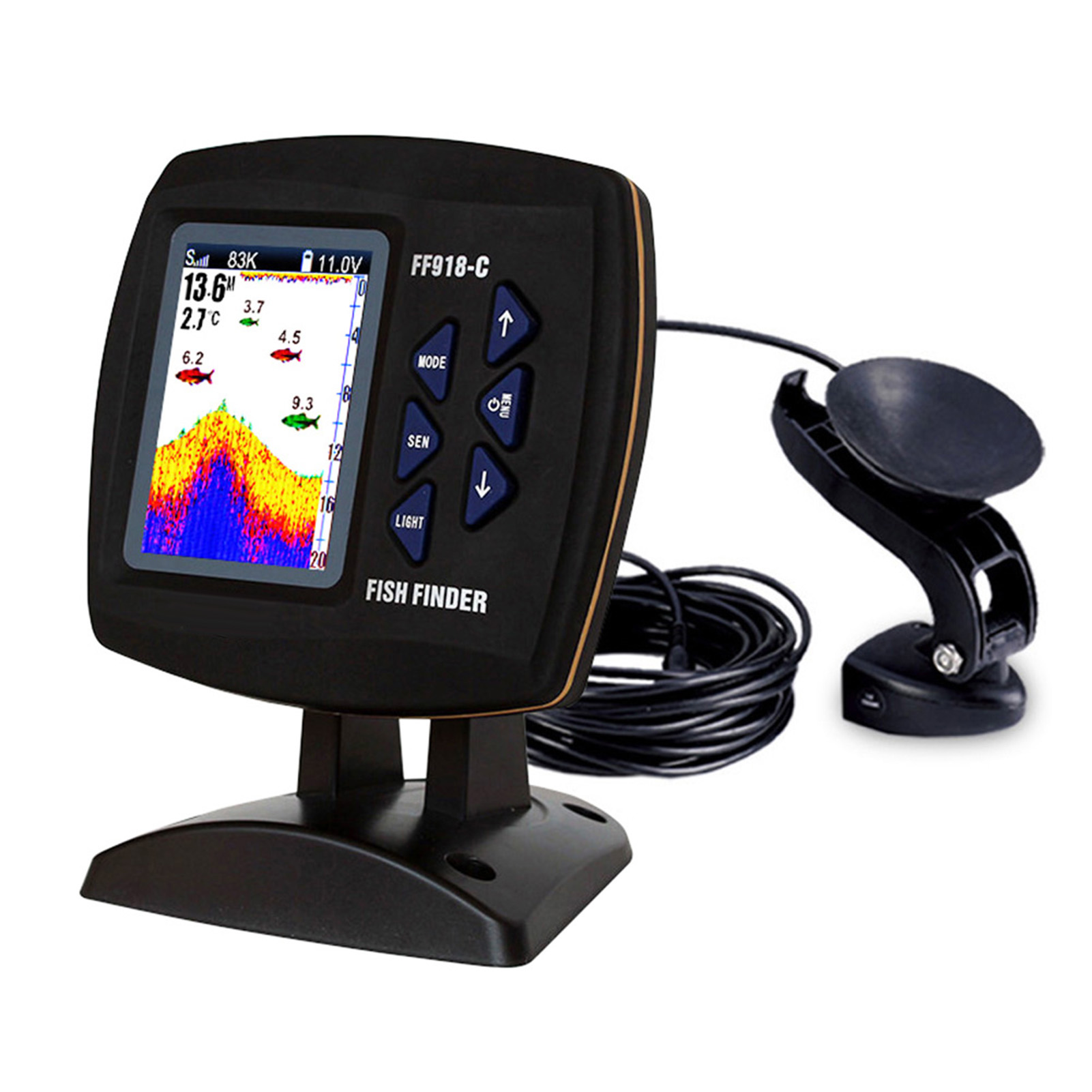 Color Screen Wired Fish Finder - Fishing Boat Depth Finder 评论和价格
