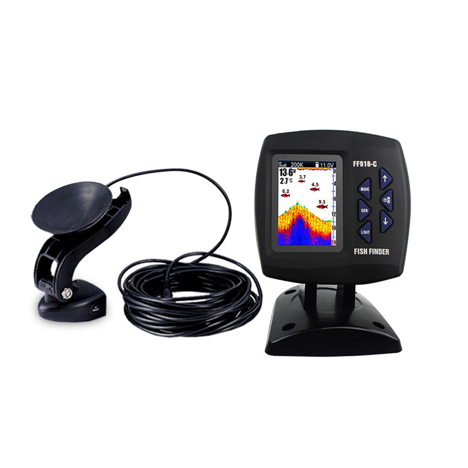 Color Screen Wired Fish Finder - Fishing Boat Depth Finder 评论和价格