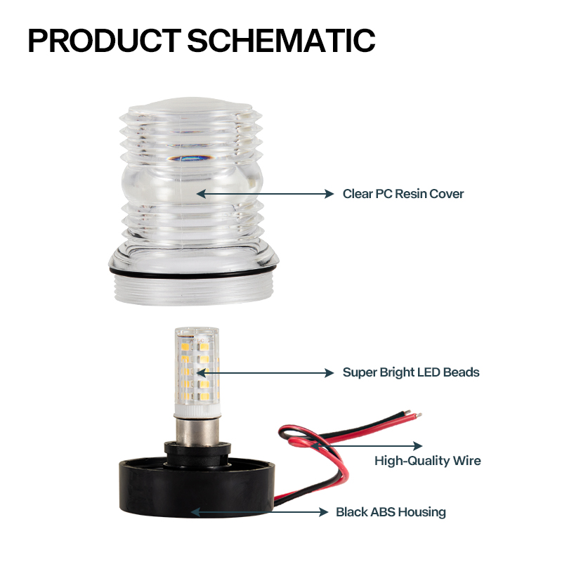 12V Marine LED Anchor Light Wa - Fishing Boat Anchor 评论和价格