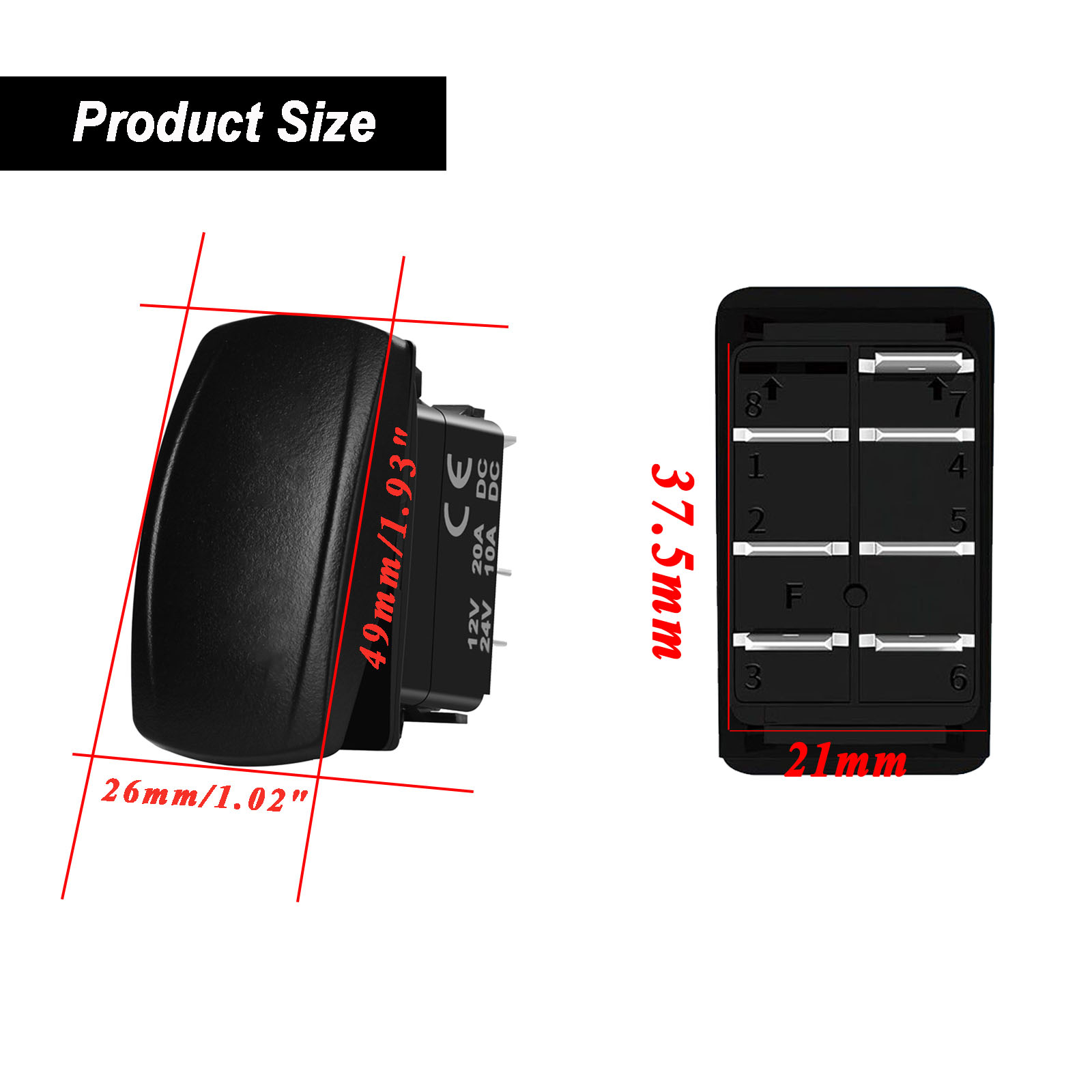 12V/24V Waterproof Backlit Mar - Fishing Boat Anchor 评论和价格