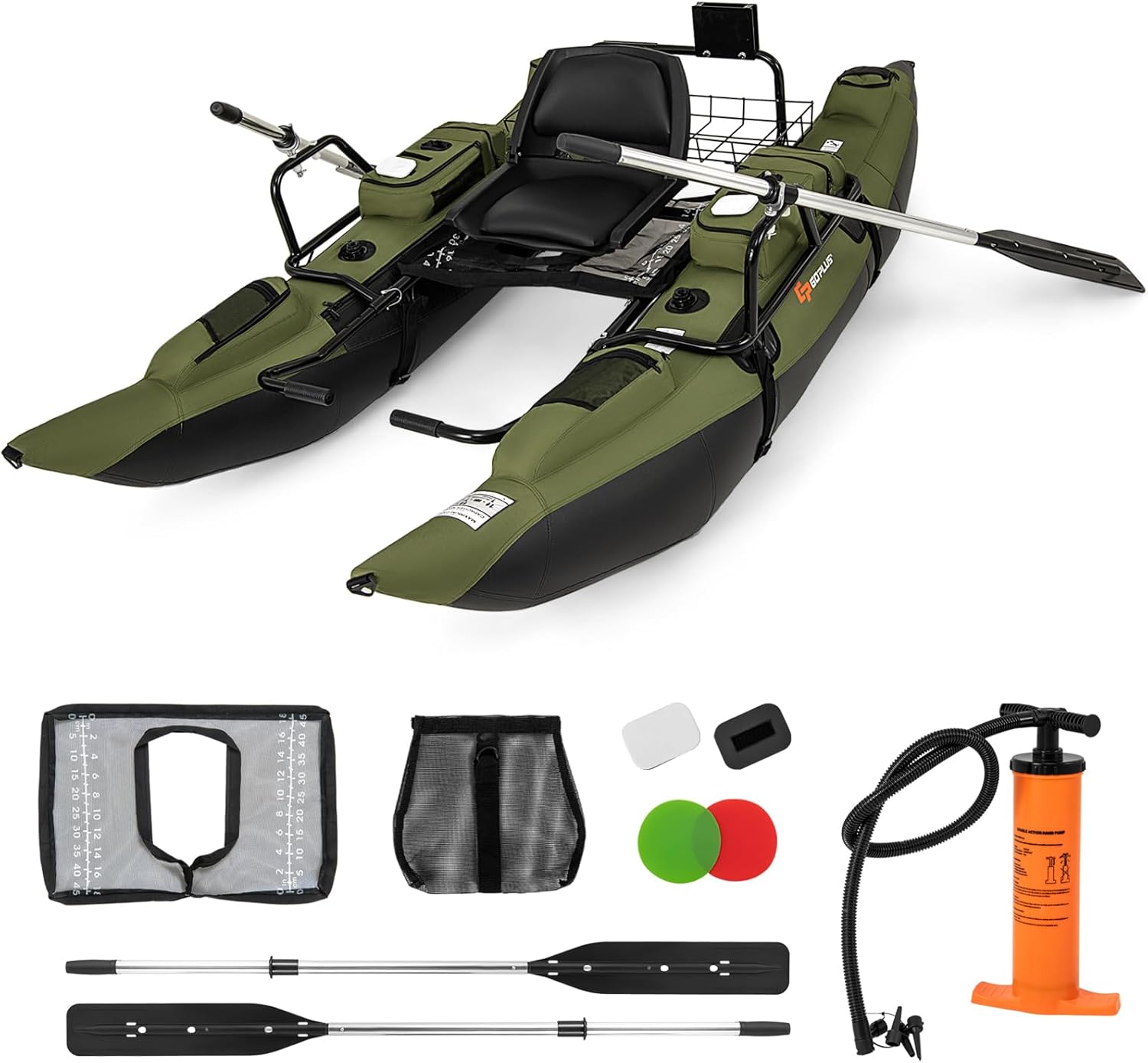 Adult Inflatable Belly Boat wi - Fishing Boat Seat 评论和价格