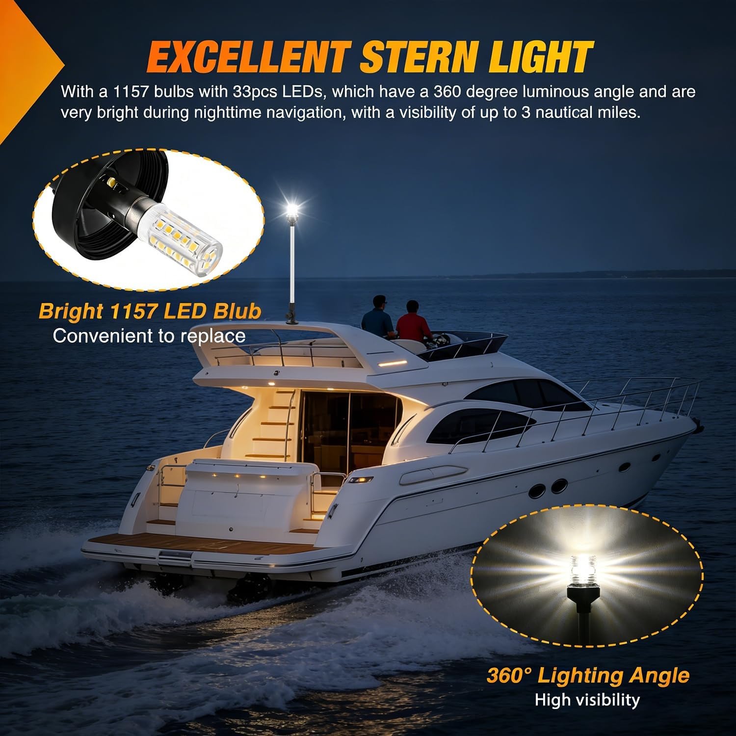 Nilight Marine Boat Stern Ligh - Fishing Boat Anchor 评论和价格