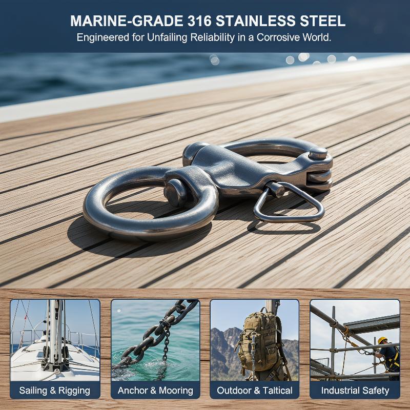 Marine Swivel Snap Shackle 316 - Fishing Boat Paddle 评论和价格