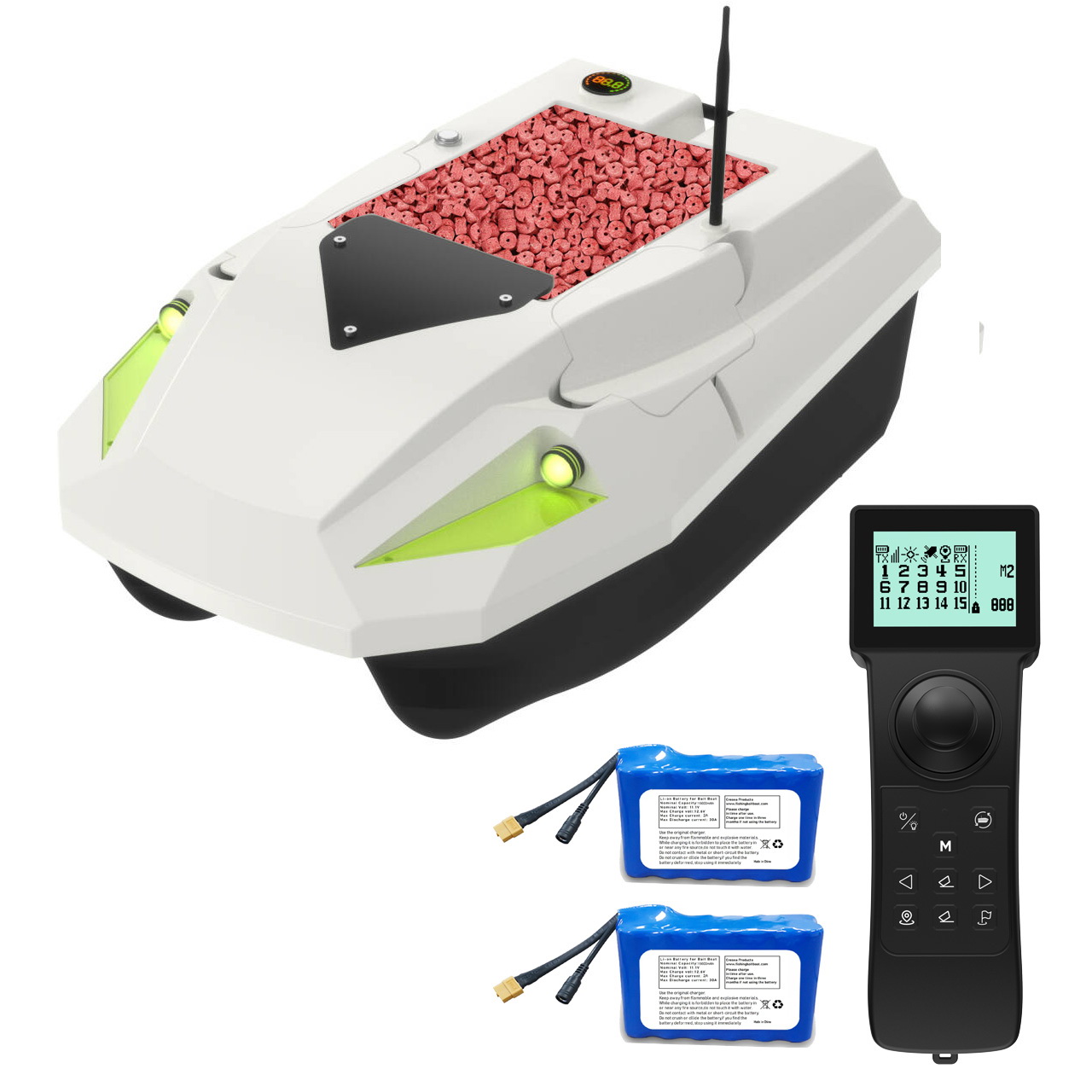 12V GPS RC Bait Boat 100 Posit - Fishing Boat Gps 评论和价格