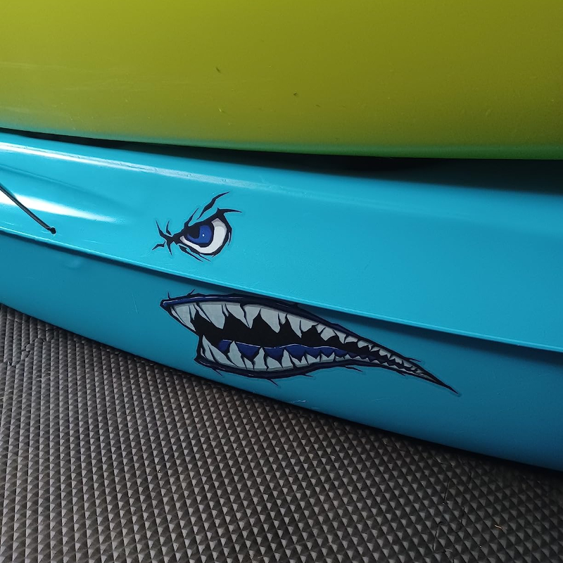 2PCS Shark Teeth Mouth Boat St - Fishing Boat Paddle 评论和价格