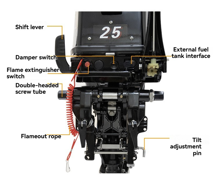 2 Stroke 25hp 326cc Outboard B - Fishing Boat Outboard Motor 评论和价格
